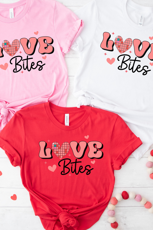 Love Bites Retro Valentine's Day Graphic Tee
