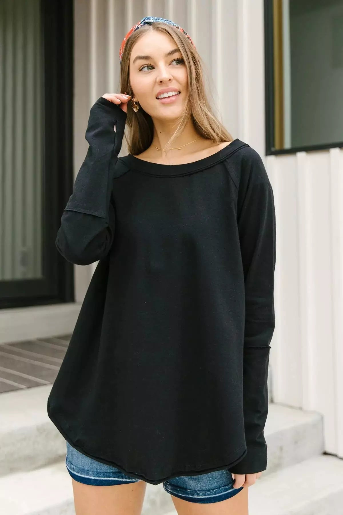 Just Like That Basic Top in Black