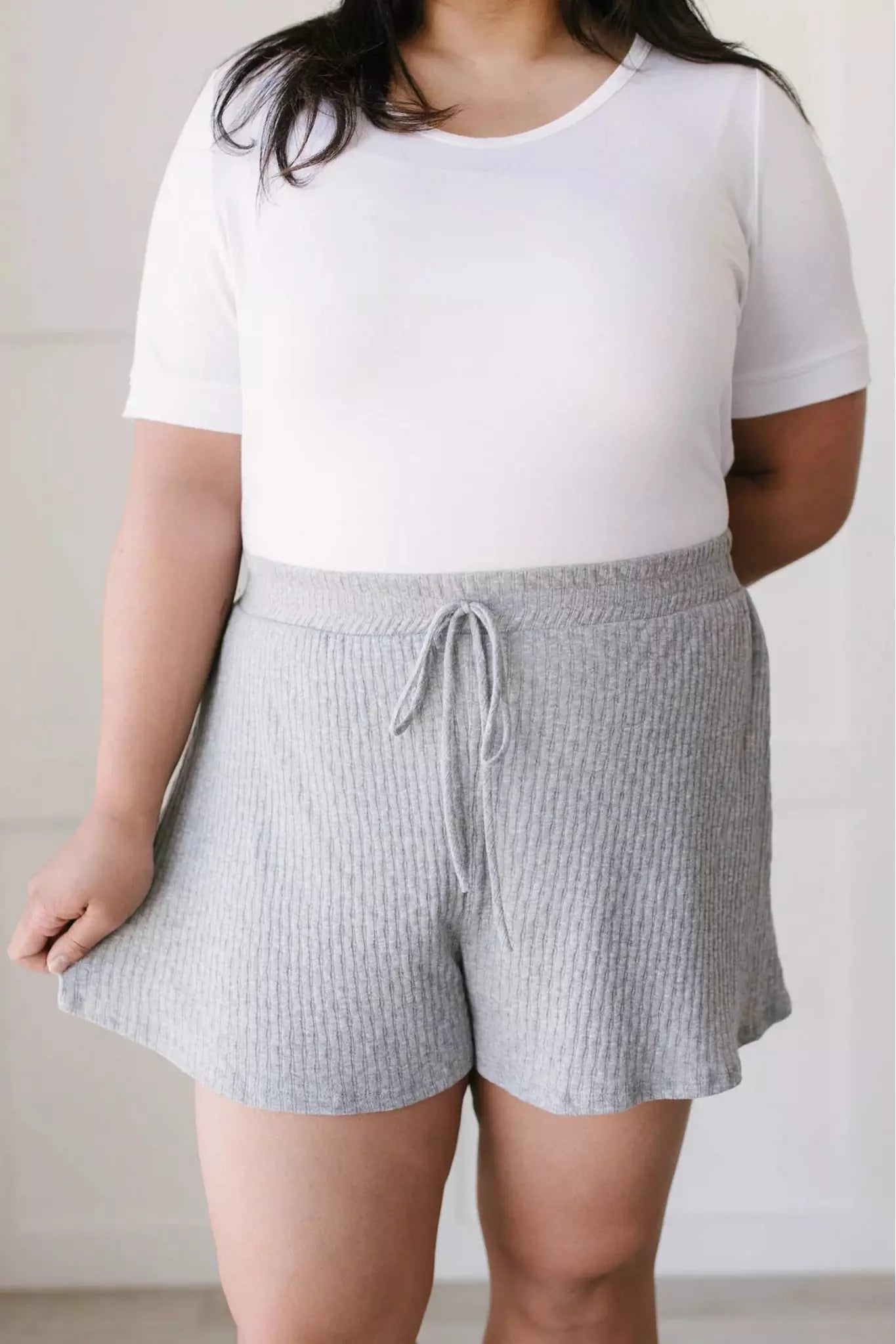 Ribbed & Ridiculously Comfy Shorts In Heather Gray