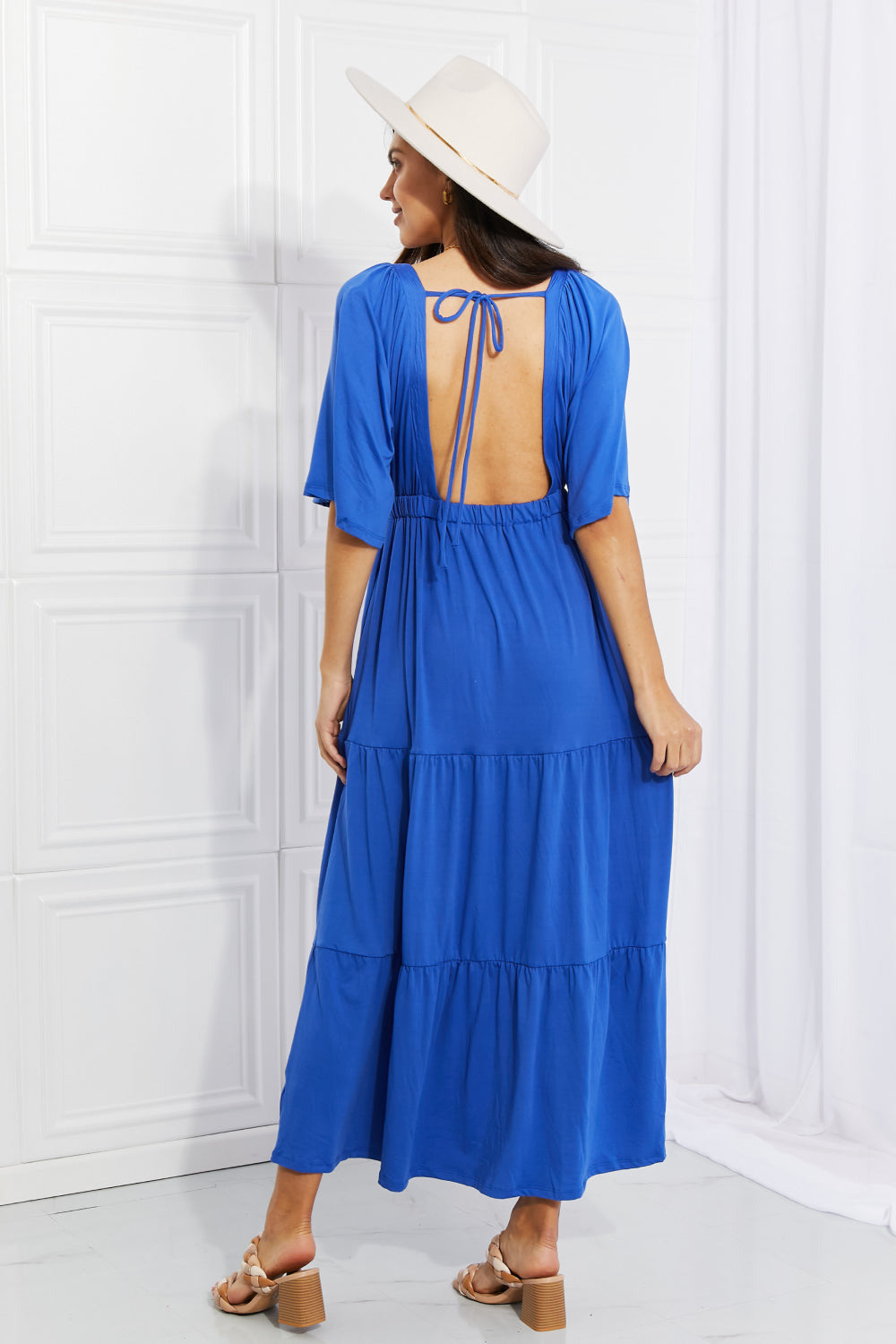 Culture Code My Muse Flare Sleeve Tiered Maxi Dress