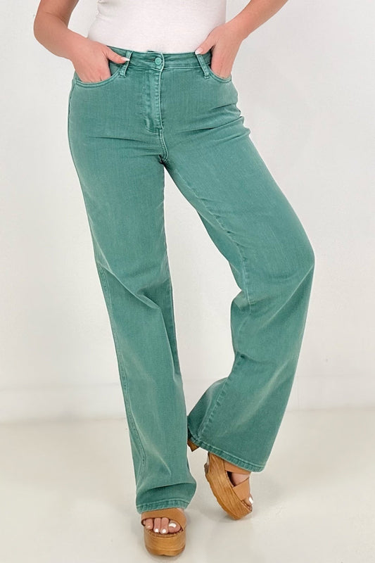 Judy Blue High Waist Garment Dyed 90's Straight Jeans